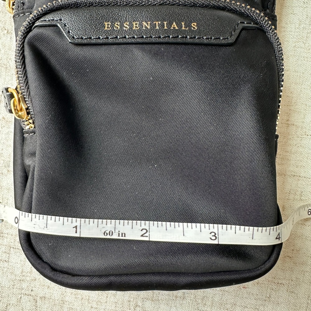 Anya Hindmarch Eyes Essentials Crossbody Pouch Black Nylon Leather Phone Bag - Picture 11 of 14